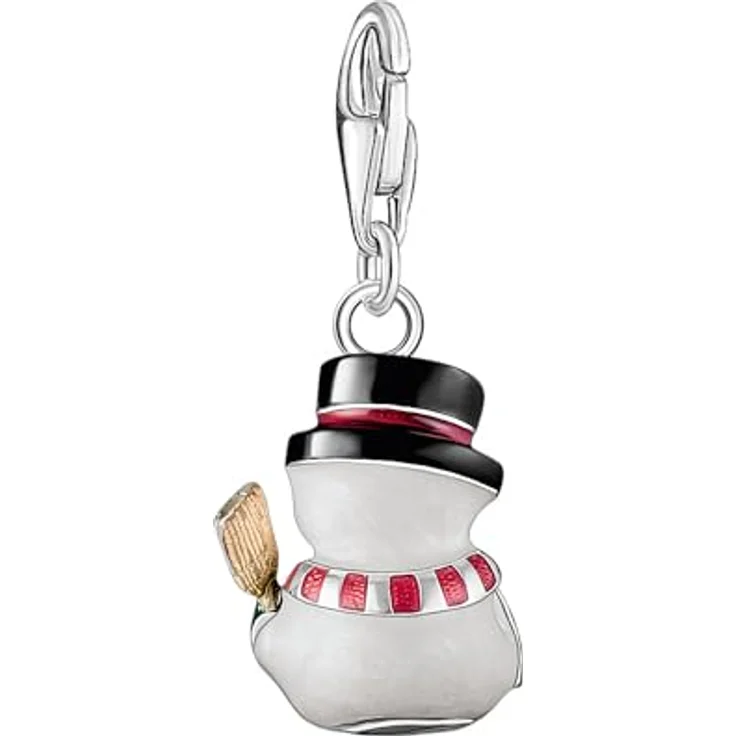 THOMAS SABO Damen Schneemann-Charm 925 Sterling Silber mit Kaltemail, Charm Club Anhänger 2195-007-7 – Bild 3