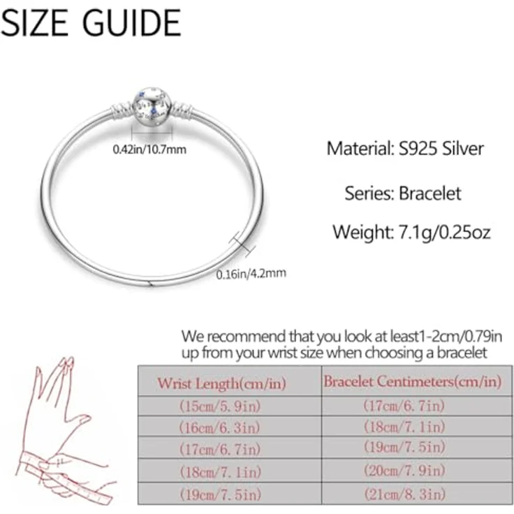 LNQOBU Damen Armband Silber 925, Schlangen Schmetterling Armband mit Funkelndem Herzverschluss Charms und Spacer Perlen – Bild 3