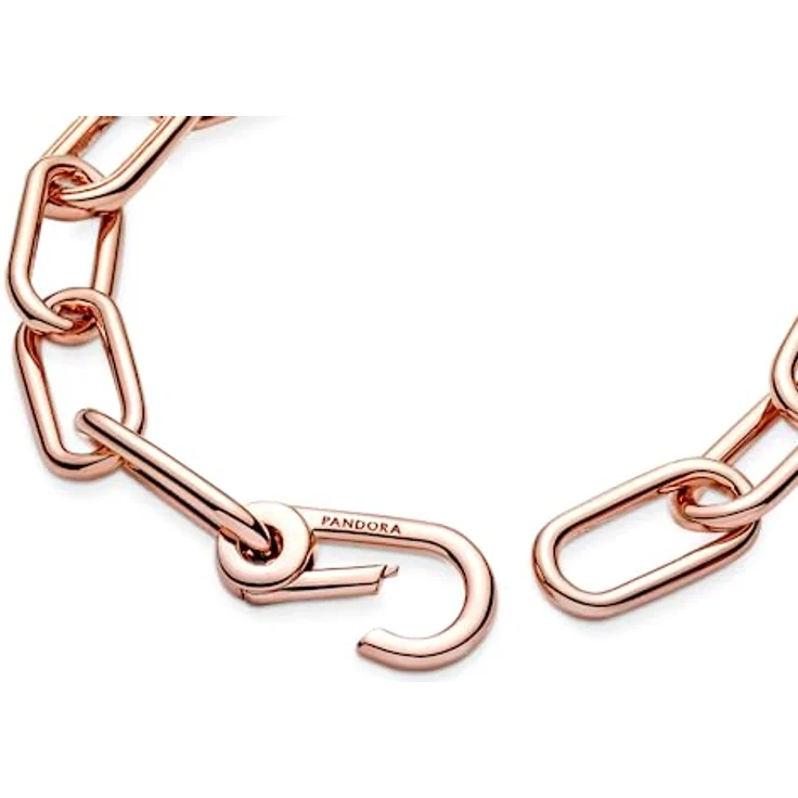PANDORA ME Armband "Gliederkette", 14k rosévergoldet, 17,5 cm, mit drei zu öffnenden Connectors und Karabinerverschluss – Bild 4