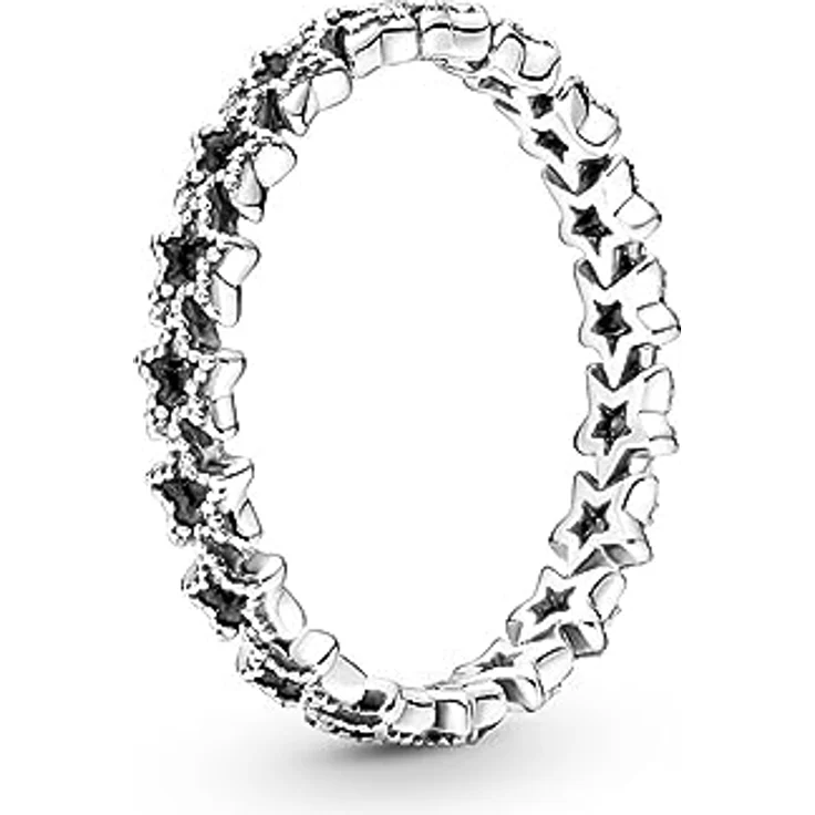 Pandora 190029C00 Ring Damen, Asymmetrische Sterne Design aus Sterling-Silber, Größe 58 – Bild 1