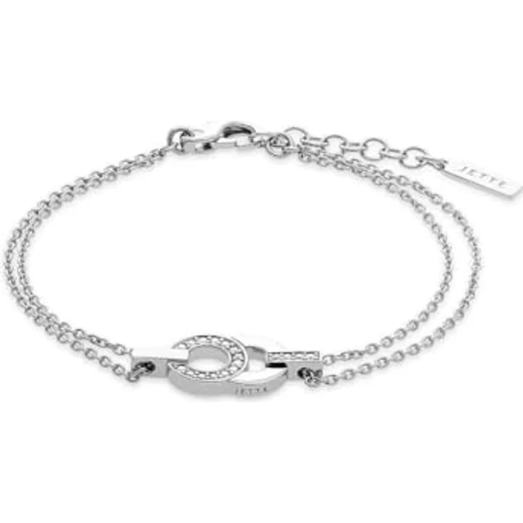 JETTE Damen-Armband 925er Silber, recycelter Zirkonia, One Size, Silber – Bild 1