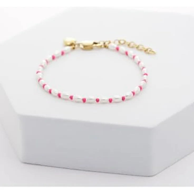 Guido Maria Kretschmer Damen-Armband Edelstahl mit Muschelkernperle, One Size, Gold/Rosa, Modell 32030091 – Bild 4