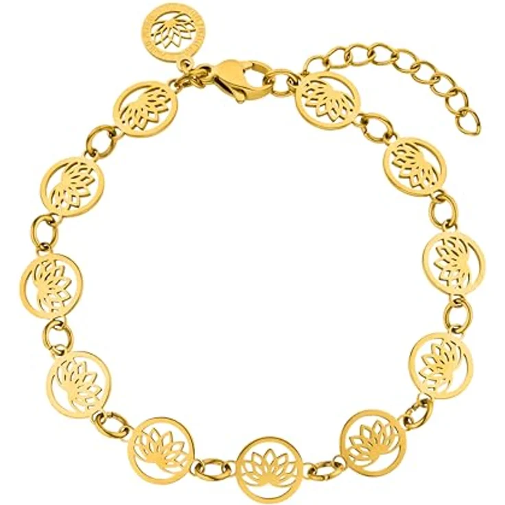 Purelei Recognition Armband (Gold) – Wasserfestes Damen Armband aus Edelstahl, verstellbar von 16-19 cm, elegant & hawaiianisch inspiriert – Bild 1