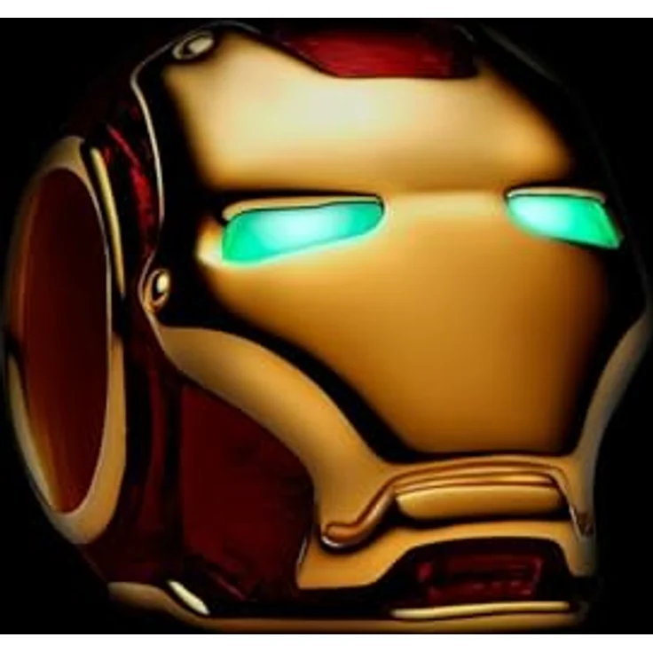 PANDORA Moments Marvel Iron Man Helm Charm, 14K vergoldet mit roter Emaille und Glow-in-the-Dark Augen, kompatibel mit Moments, 764213C01 – Bild 4