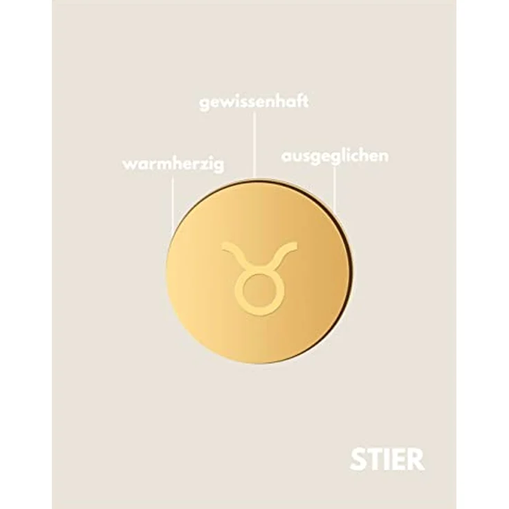 GD GOOD.designs Sternzeichen Kette Gold 18 Karat, wasserfest, vergoldete Edelstahl Halskette mit Horoskop Anhänger für Damen, individuell verstellbar – Bild 2
