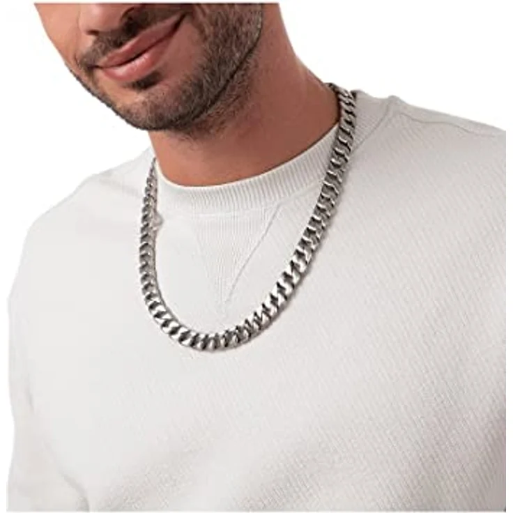 FAVS Herren-Halskette Edelstahl, 60 cm lang, 1,3 cm breit, Geschenkbox inkludiert, Modell 88323254 – Bild 3