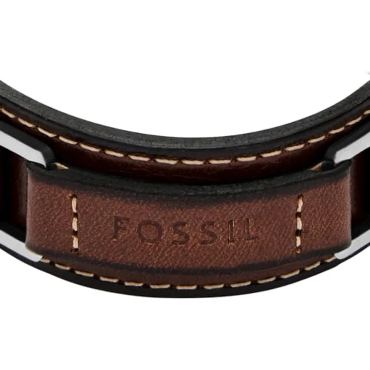 Fossil Machine Herren Braun Lederarmband, JF04941040, Mattes Finish, Sichere Dornschließe, 25 cm Länge, 2,4 cm Breite – Bild 3