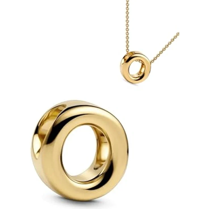 WEIMU Buchstaben Charms Gold Charms Anhänger Silber 925, kompatibel mit europäischen Armbändern und Halsketten für Frauen (Gold O), hypoallergen und nickelfrei – Bild 1
