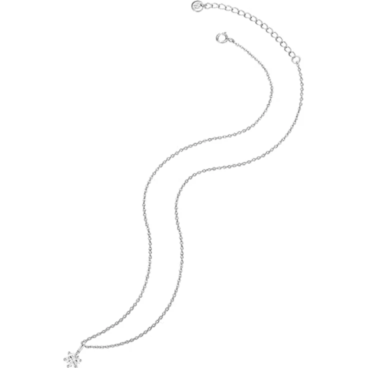 GLANZSTÜCKE MÜNCHEN Damen Kette mit Anhänger aus 925/- Sterling Silber, rhodiniert, mit Zirkonia, 40 cm Gold-Silberfarben – Bild 2