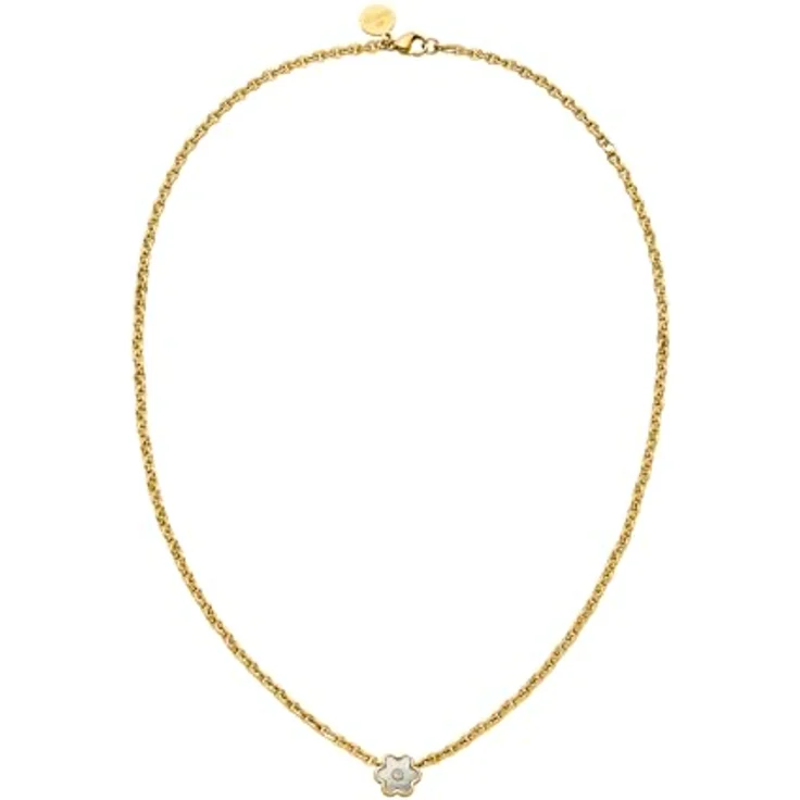 Purelei Flourish Damen Kette, goldfarbene Halskette aus langlebigem Edelstahl, wasserfest, verstellbare Länge 40-45 cm, ideal für individuellen Look – Bild 1