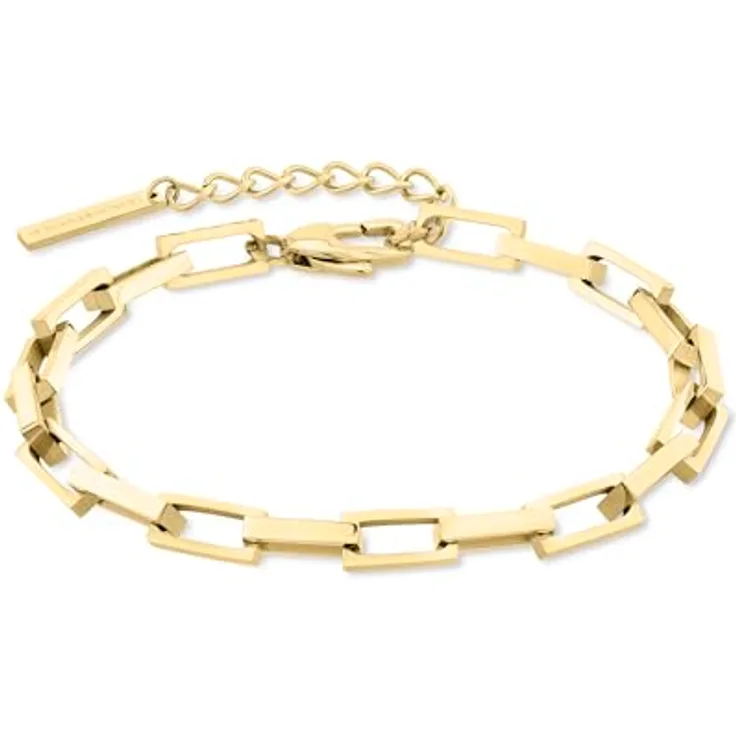 Liebeskind Berlin Armband LJ-1490-B-22, Edelstahl IP Gold poliert, 22 cm mit Karabinerverschluss
