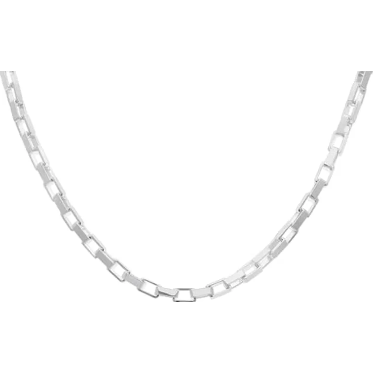 trendor Herren-Halskette 925 Silber Venezia, 3,9 mm, modischer Halsschmuck aus echtem Sterlingsilber, 45 cm, ideal als Geschenk Idee