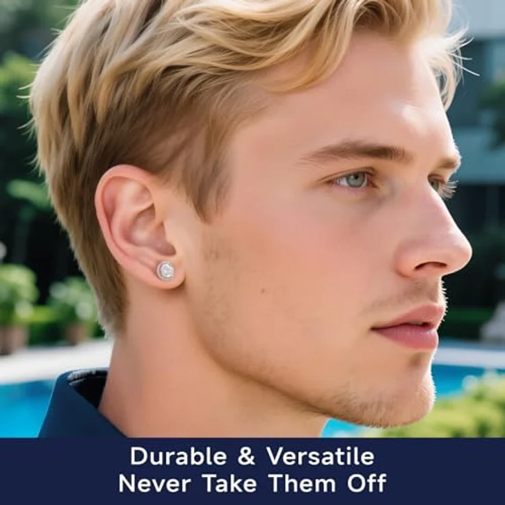 MomentWish Moissanite Ohrringe, 0,6 Karat Halo Ohrstecker aus Silber 925, nickelfrei, Damen Geschenkbox – Bild 3