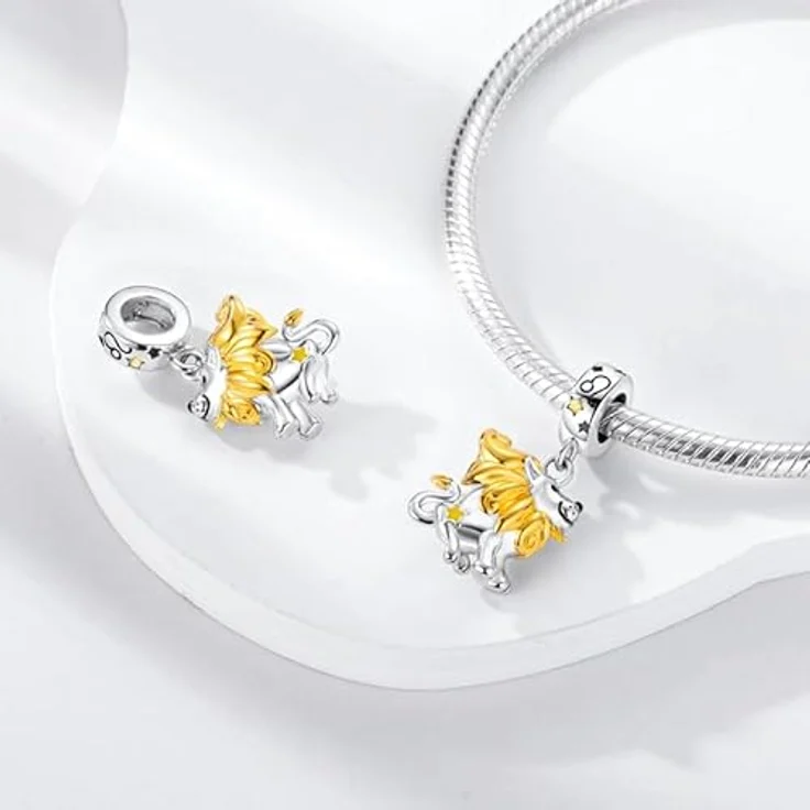 Pandach Charm Anhänger Sternzeichen aus 925 Sterling Silber, 12 Sternbilder Charms Beads für Pandora Armband und Halskette, kompatibel mit Europäischem Design – Bild 2