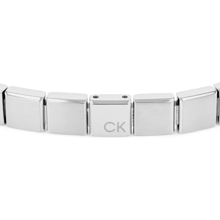 Calvin Klein MINIMALISTIC SQUARES, Herren-Armband aus Edelstahl mit Knebelverschluss, 19,5 cm, graviertes CK Logo – Bild 2