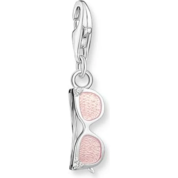 THOMAS SABO Charm-Anhänger Sonnenbrille, Silber, recycletes 925 Sterlingsilber mit Steinen, Charm Club 2027-041-9 – Bild 1
