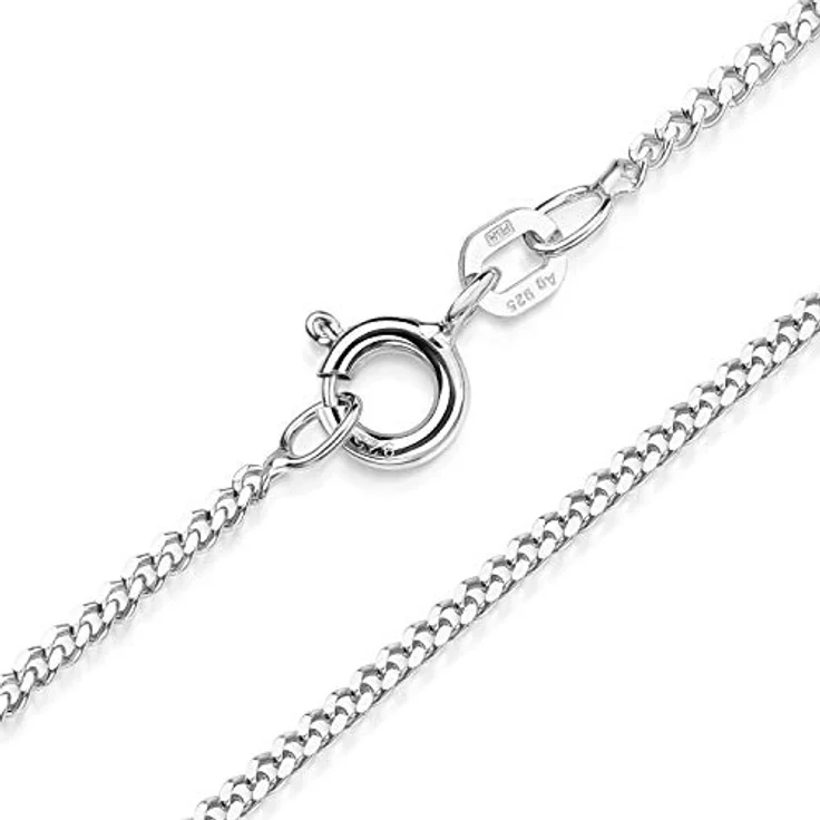 MATERIA by Matthias Wagner Damen Halskette lang, 925 Sterling Silber Panzerkette 1,7mm, Made in Germany, 70cm – Bild 5