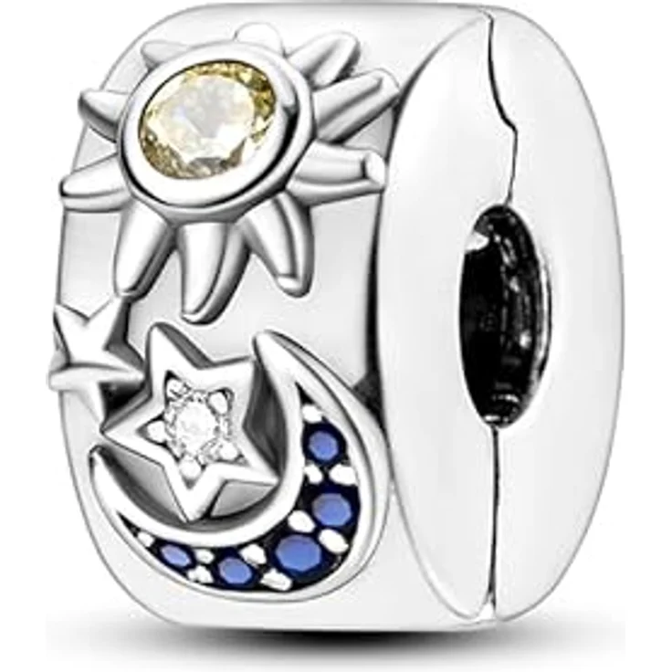 Pandach Damen Charm Anhänger aus 925 Sterling Silber, Zirkonia-Steine, kompatibel mit europäischen Armbändern und Halsketten – Bild 1