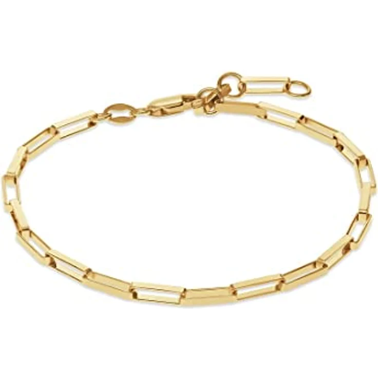 CHRIST Armband 88569407, GOLD im Paperlink-Stil aus 585er Gelbgold mit Karabinerverschluss – Bild 1