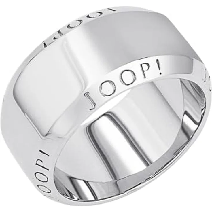 JOOP! Ring 925 Sterling Silber Damenring, 10 mm breit, individuell gravierbar, mit Geschenkbox, 2038051