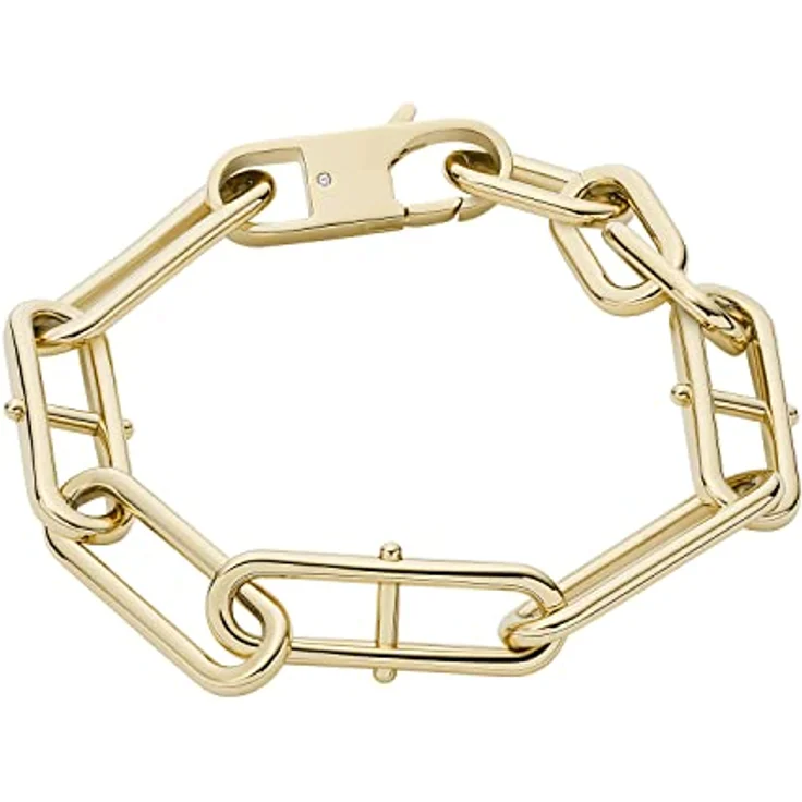 Fossil Damen-Armband Heritage, Gold-Edelstahl, Länge: 190mm, Breite: 8.5mm, Hummerverschluss, JF04234710 – Bild 1