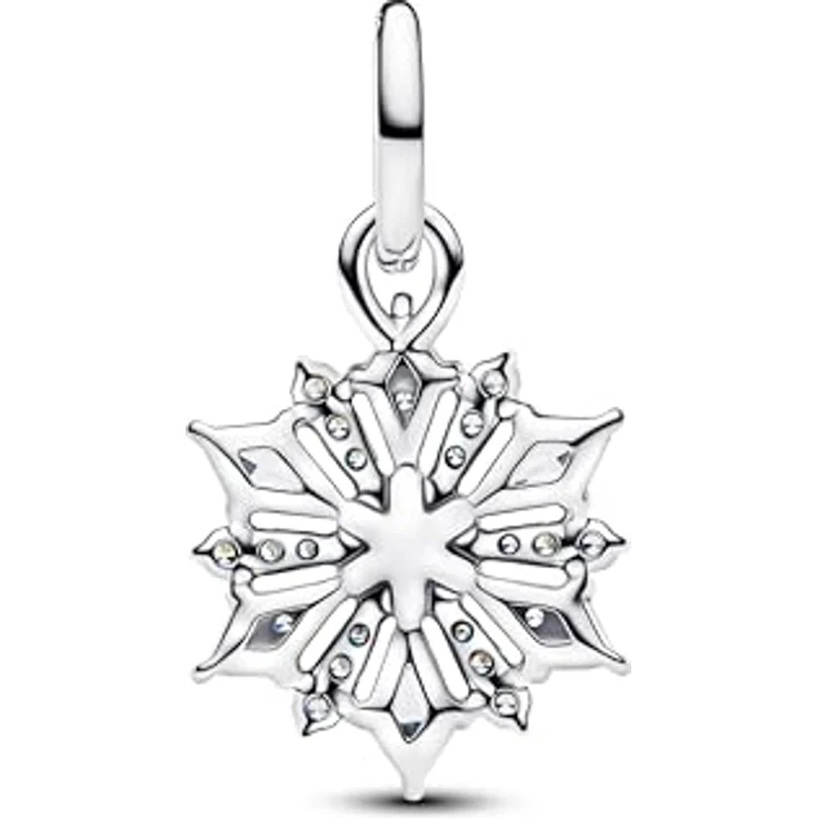 PANDORA Moments Disney Eiskönigin Elsa Schneeflocke Charm-Anhänger, Sterling-Silber mit eisblauen Kristallen und Zirkonia, kompatibel mit ME und Moments, 794209C01 – Bild 2