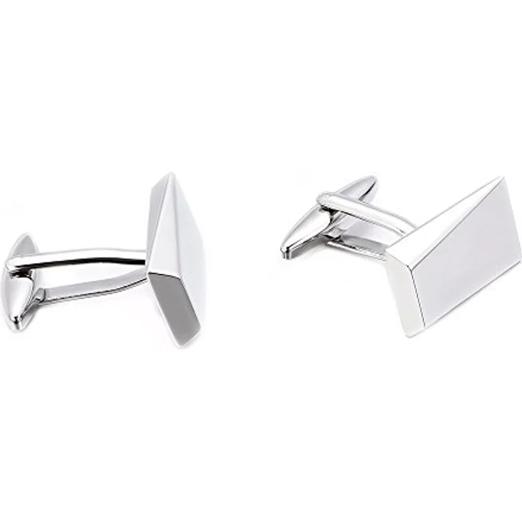 MERIT OCEAN Manschettenknöpfe Herren Silber, Edelstahl Cufflinks für Hemd, ideal für Hochzeit und Geburtstag, Valentinstagsgeschenk – Bild 4