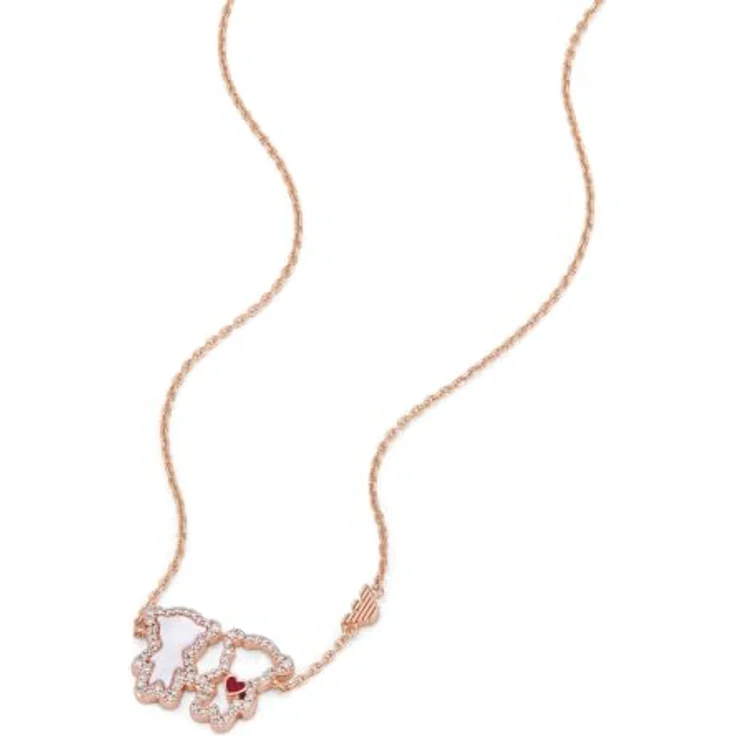 Emporio Armani Damen Halskette EGS3351221, roségoldfarbenes Metall, Länge 380 mm, poliertes Finish, Karabinerverschluss – Bild 3