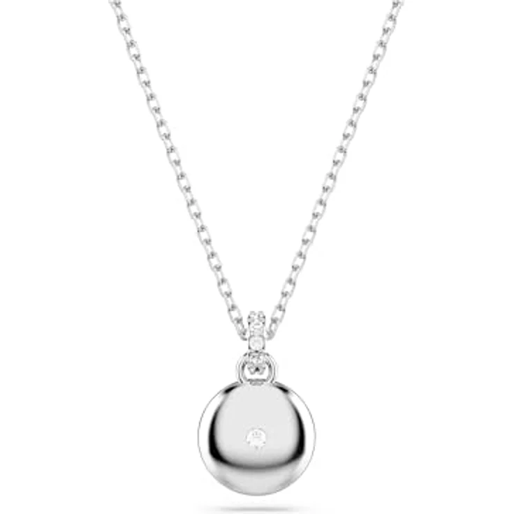 Swarovski Sublima, Rhodinierter Damenhalsketten-Anhänger mit Strahlenden Swarovski Kristallen in Weiß, Meteor-Motiv – Bild 4