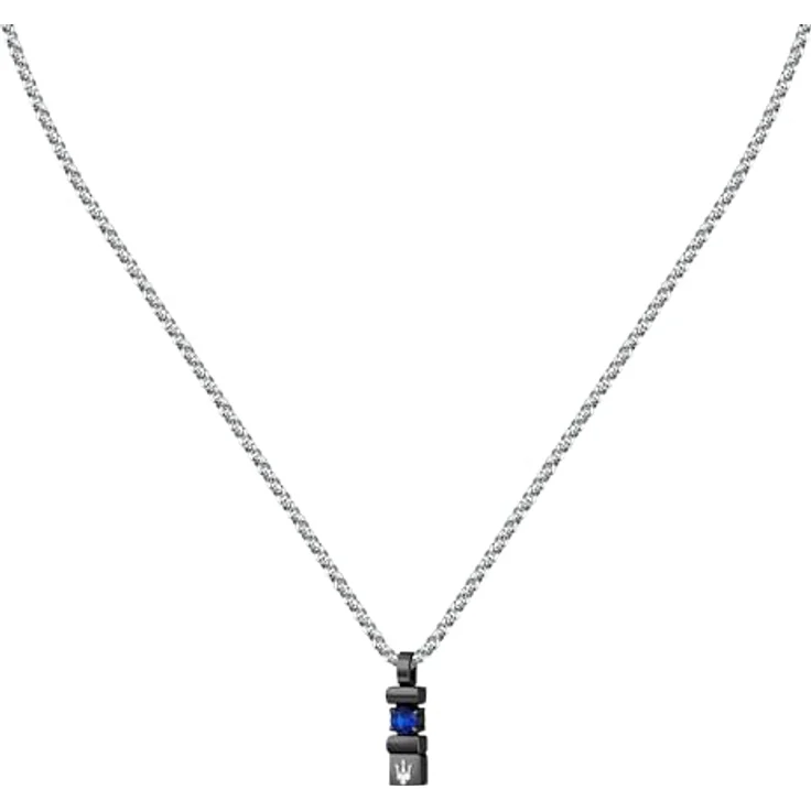 Maserati Herrenhalskette aus Stahl mit Saphiren, 50 cm, Sapphire Kollektion – JM334AXO05 – Bild 1