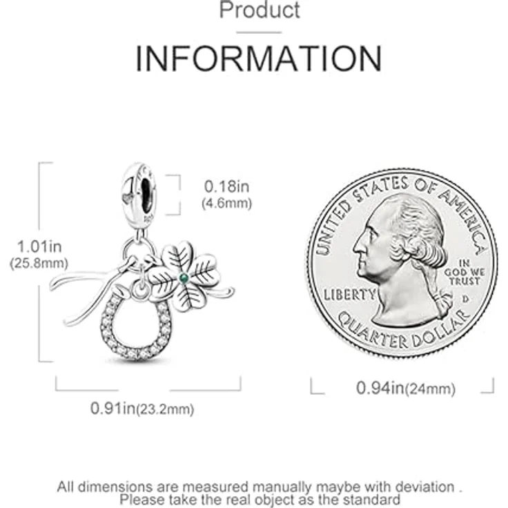 TINSLO Charm Anhänger Damen 925 Sterling Silber, kompatibel mit Pandora Armbändern und Halsketten - elegantes Design mit Zirkonia-Steinen, ideales Geschenk für Frauen und Mädchen – Bild 5