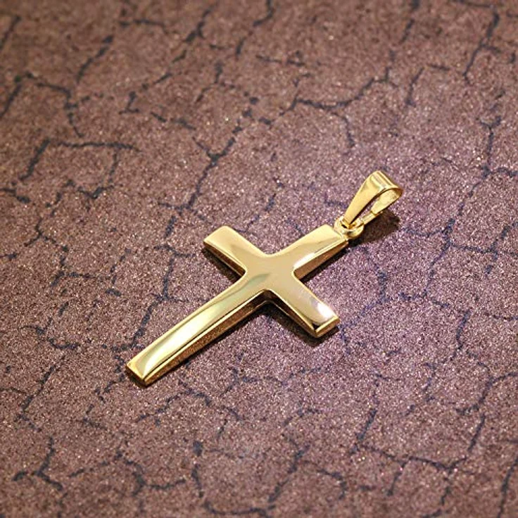 trendor Kreuz-Anhänger Gold 750 (18 Karat), 32 x 17 mm, eleganter Goldschmuck für Damen und Herren, Geschenkidee in Geschenk-Box – Bild 3