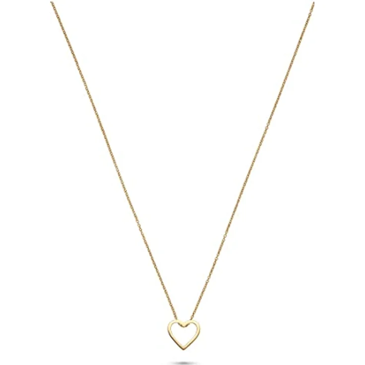 CHRIST Damen-Halskette 375er Gelbgold, 45 cm lang, schlichtes Design mit Anhänger – Bild 2