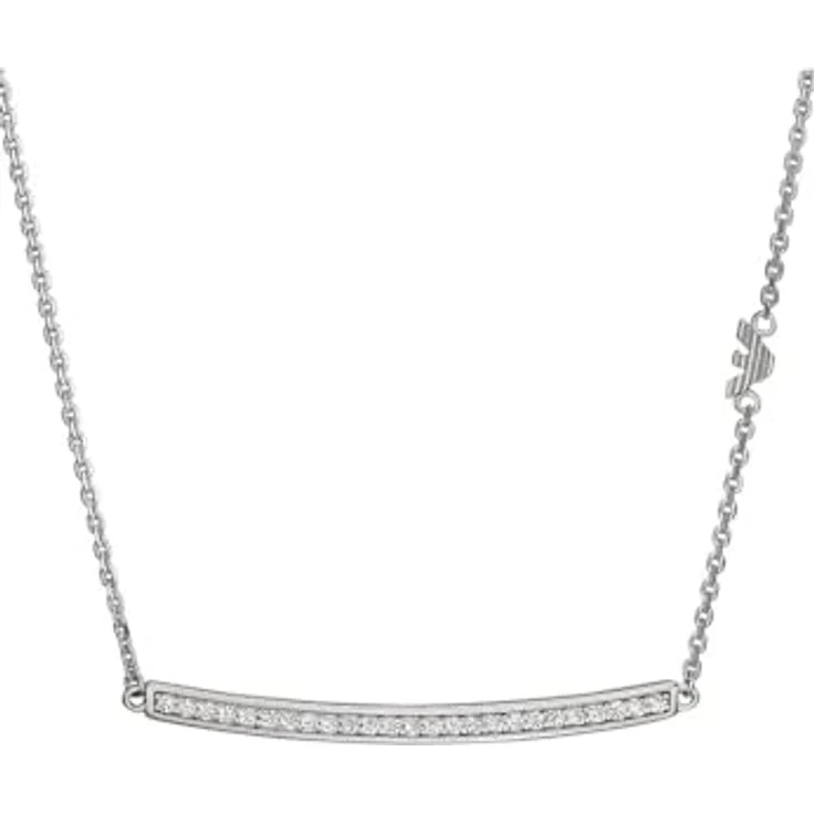 EMPORIO ARMANI Damenkette Plakette, Sterling Silber poliert mit Karabinerverschluss, EG3591040 – Bild 2