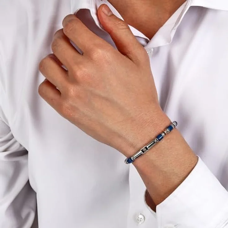 Maserati Herrenarmband ICONIC-Kollektion, Stahl mit Steinen, Länge 22 cm, Schmuckverschluss – Bild 5