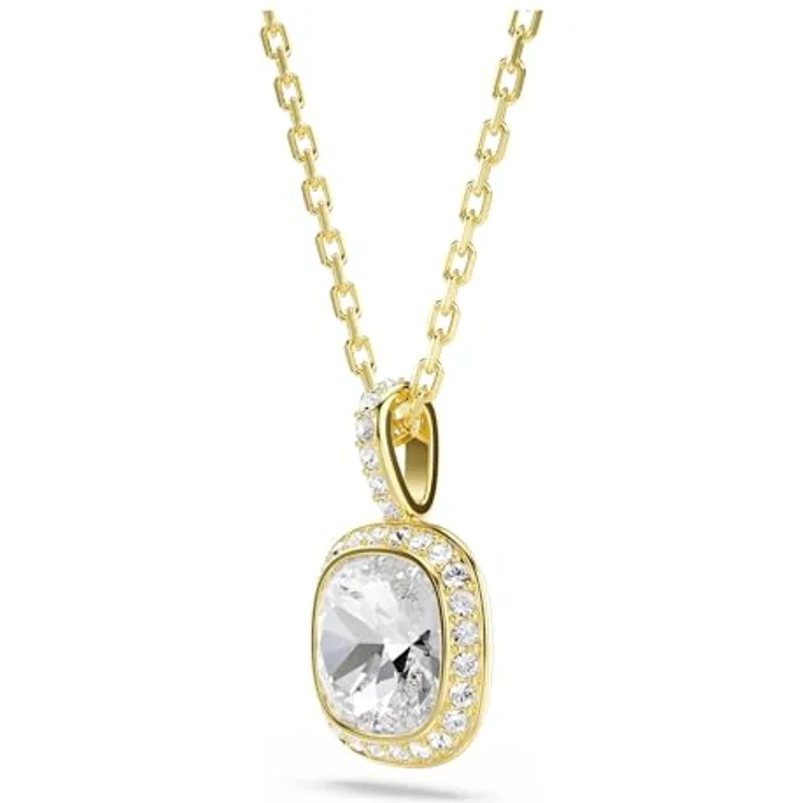 Swarovski Una Angelic Anhänger, Kissenform-Schliff, Weiß, 18 Karat Vergoldet, moderner Chic – Bild 3