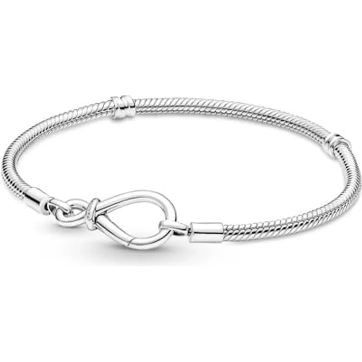 PANDORA Moments Armband Silber mit Unendlichkeitsverschluss, 23 cm, personalisierbar für bis zu 16 Charms – Bild 1
