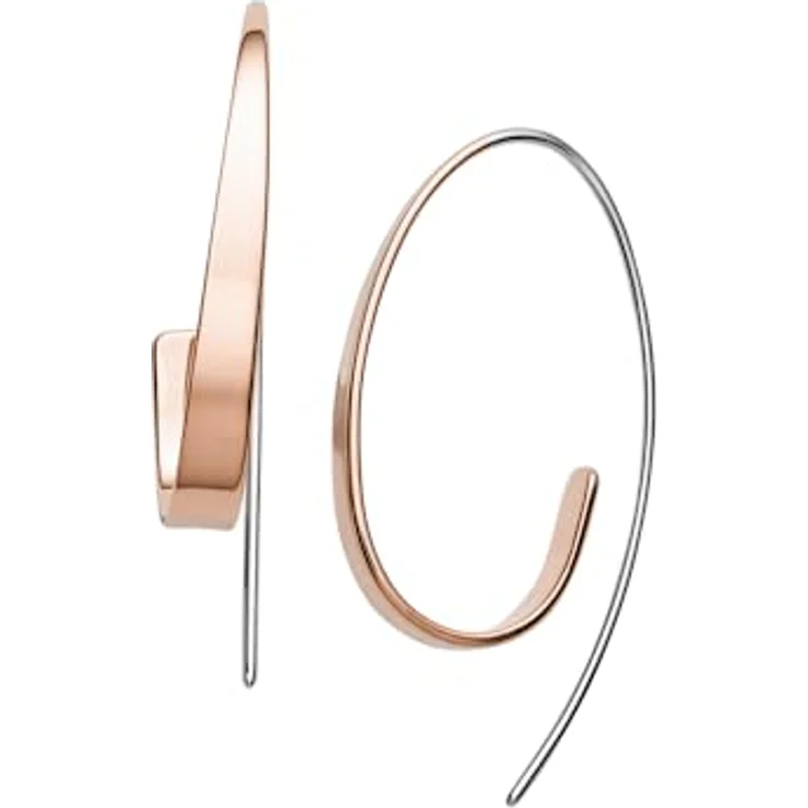 Skagen Damen-Edelstahl-Ohrringe KARIANA, 2-Tone mit Ohrdrahtverschluss, 40 mm Länge, poliertes Finish – Bild 4