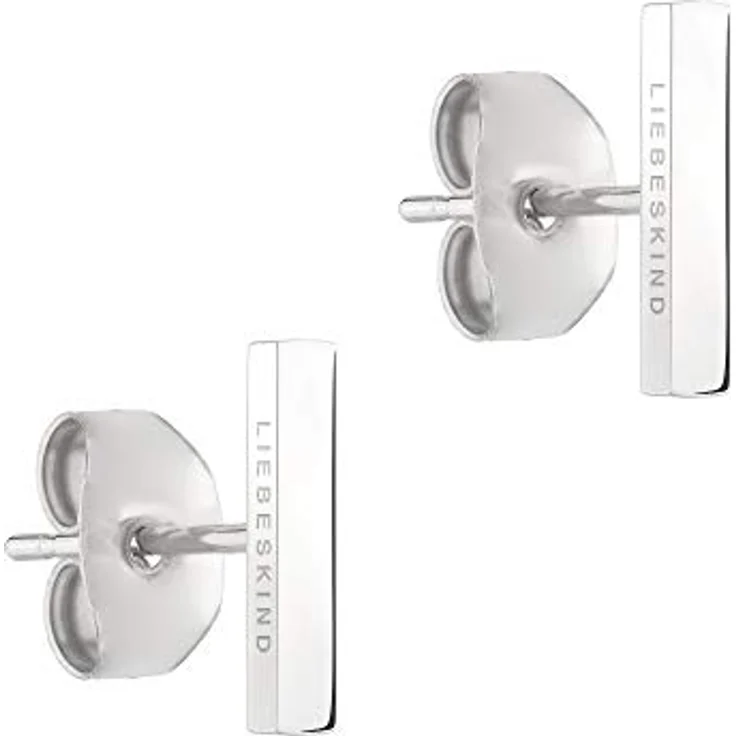 Liebeskind Berlin Ohrstecker aus Edelstahl, Silber, 1 cm, Steckverschluss, zeitloses Design – Bild 1
