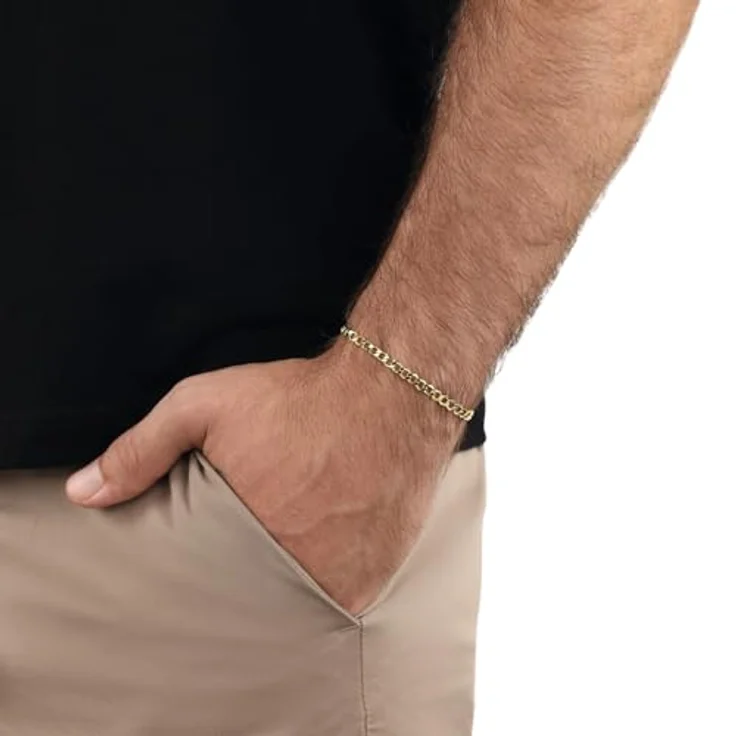 Amor Unisex Armband aus Gold 375/9 ct, 19 cm, Armschmuck mit Karabinerverschluss, Geschenkbox, 2014491 – Bild 4