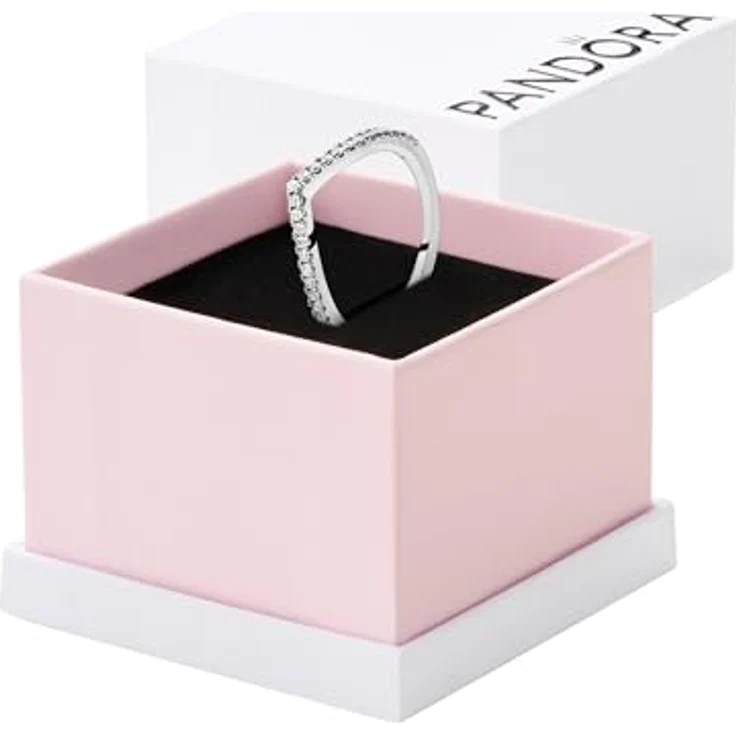 PANDORA Damen-Ring 925 Sterling Silber, Ringgröße 58 (18.5), 25 klare Cubic Zirkonia, poliert, Silber – Bild 1