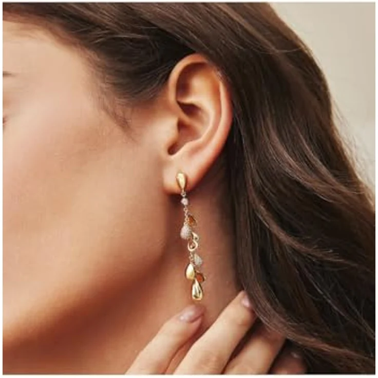 ANIA HAIE MELODIC POET Nano Gem Teardrop Damen Ohrhänger, 925 Sterling Silber 14k vergoldet, 65 Zirkonia, 6 Farbsteine, 60mm lang, inkl. Geschenkverpackung – Bild 3