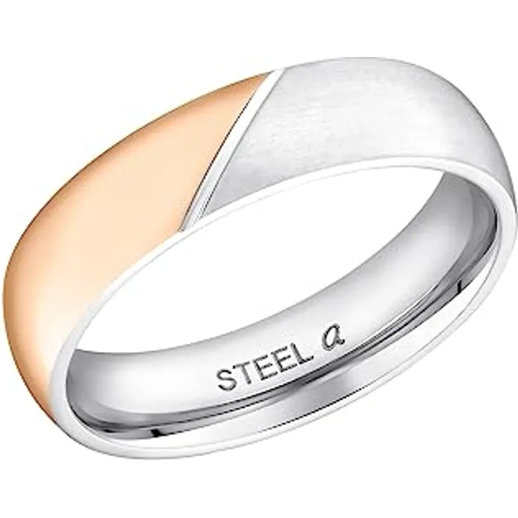Amor Bicolor Fingerring, gravierbar, Made in Germany, elegantes Geschenk für jeden Anlass