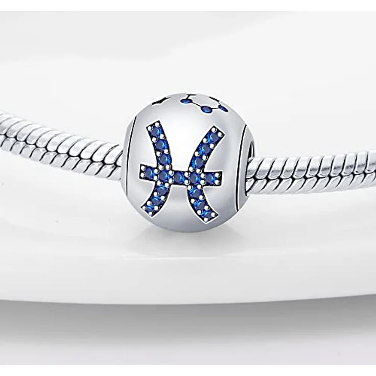 TINSLO Charm Anhänger 925 Sterling Silber mit Zirkonia-Steinen, passend für Pandora Armband und Halskette, kompatibel mit Europäischen Armbändern für Damen und Mädchen – Bild 2