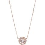 Fossil Halskette für Frauen, 40,6 cm Edelstahl mit rosa Perlmutt, roségold, JF01740791