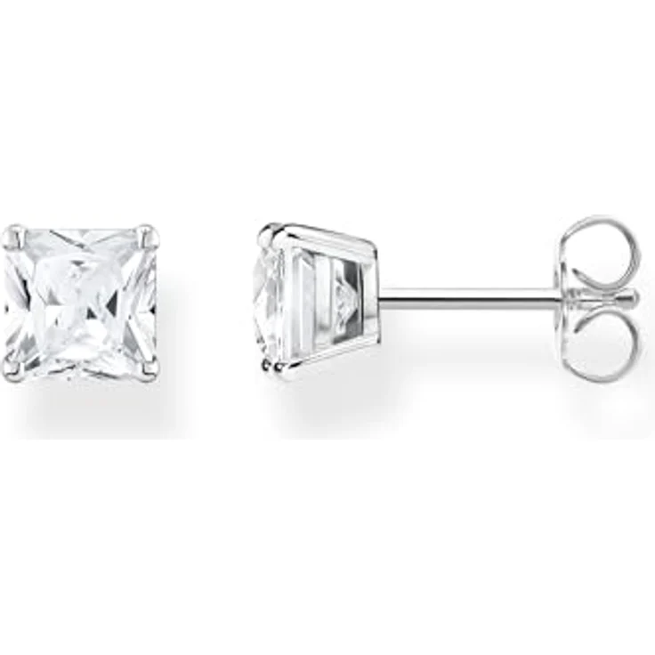 Thomas Sabo Ohrstecker H2174-051-14, Silber 925 mit Zirkonia-Besatz in neutralem Weiß, praktischer Steckverschluss – Bild 1