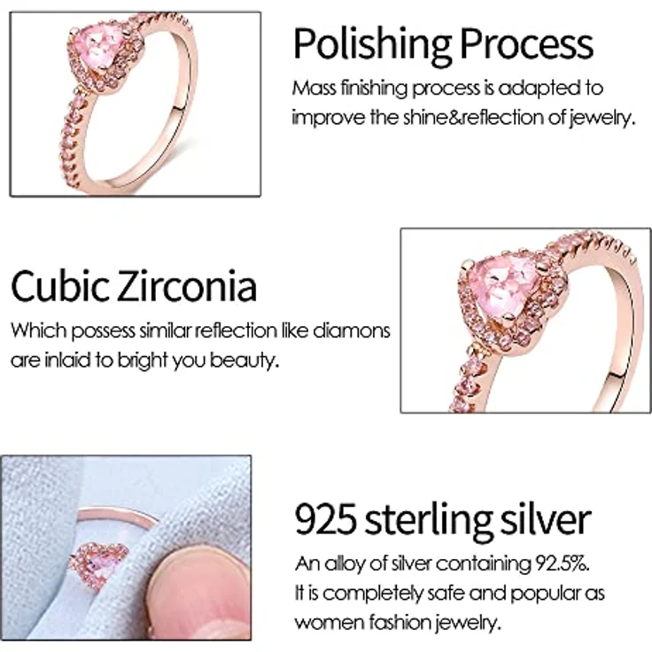 KUNSIR 925 Sterling Silber Damenring, Retro-Vintage Liebesknoten mit Zirkonia, Größe R1, Schmuck Geschenk für Frauen – Bild 4