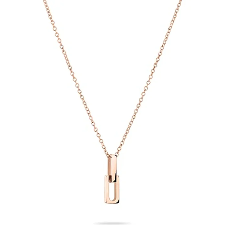 LIEBESKIND BERLIN Damen Kette aus Edelstahl, 40+5 cm, moderne Link-Chain Details, Karabinerverschluss – Bild 1