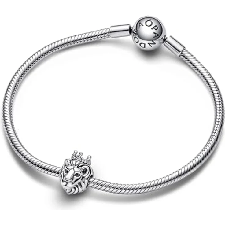 PANDORA Moments Königlicher Löwe-Charm-Anhänger aus Sterling Silber, verziert mit Zirkoniasteinen, kompatibel mit Moments Armbändern, 792199C01 – Bild 3