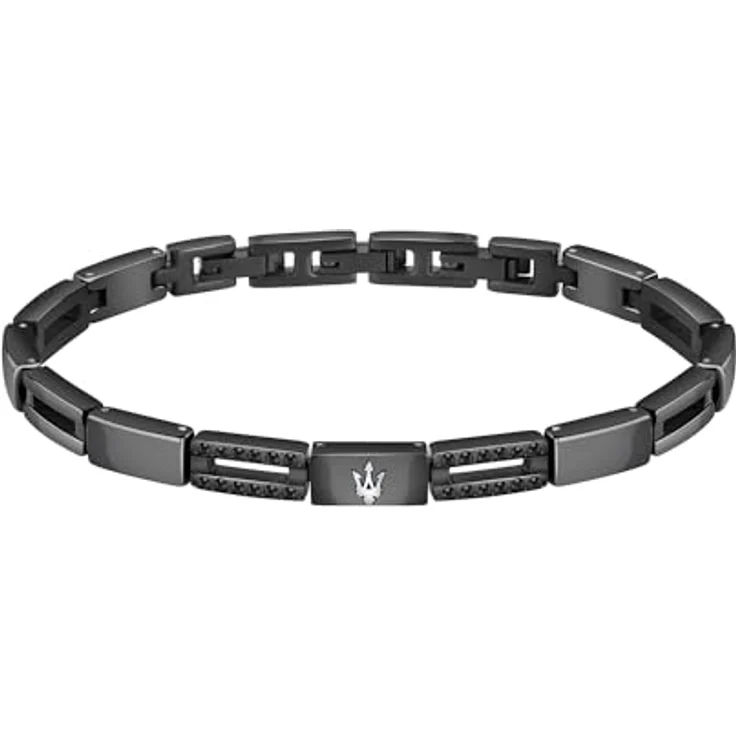 Maserati Ceramic Herren Armband JM223ATZ21, elegantes Schmuckstück aus Edelstahl mit Clipverschluss, 220mm Länge – Bild 1